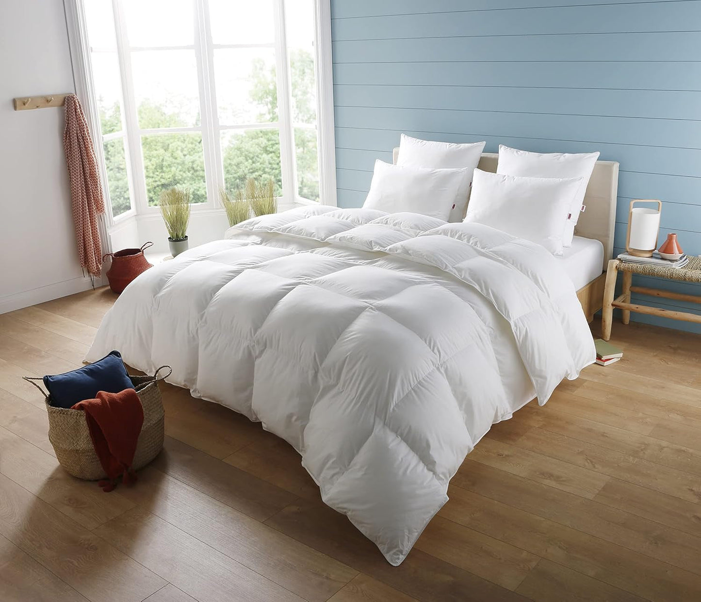 Decke, Perkal, Premium-Baumwolle, gemäßigt, 140 x 200 cm, für Einzelbett, wolkenförmige Decke, bissfest und aufblasbar, maschinenwaschbar bei 40 °C. Bettdecken und Steppdecken Naty Shop 140/200