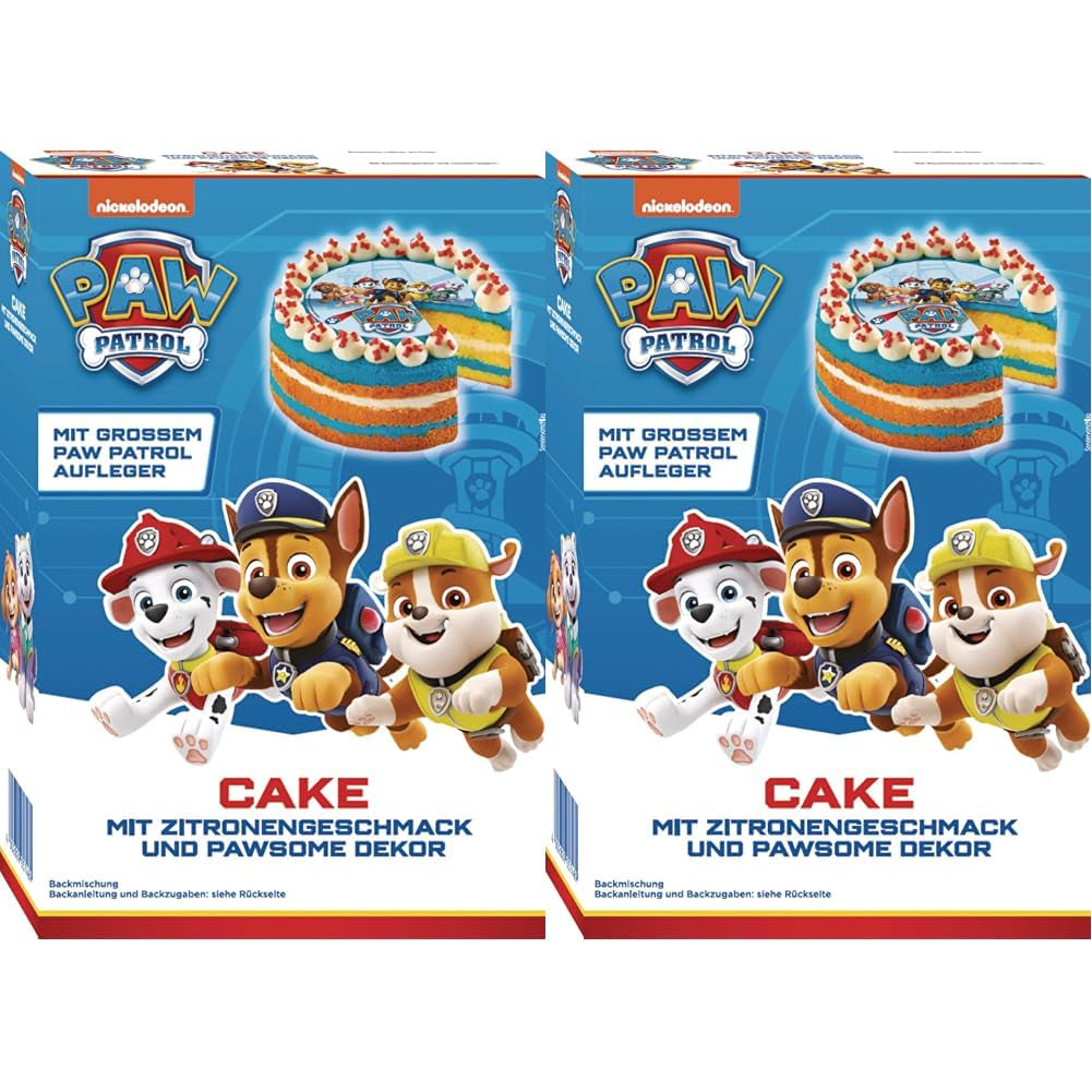 RUF X PAW Patrol Muffin Backmischung Mit Erdbeer-Geschmack, Für 12 Paw Patrol Muffins, Inkl.16 Oblaten-Auflegern Und Pawsome Muffin-Förmchen, 1