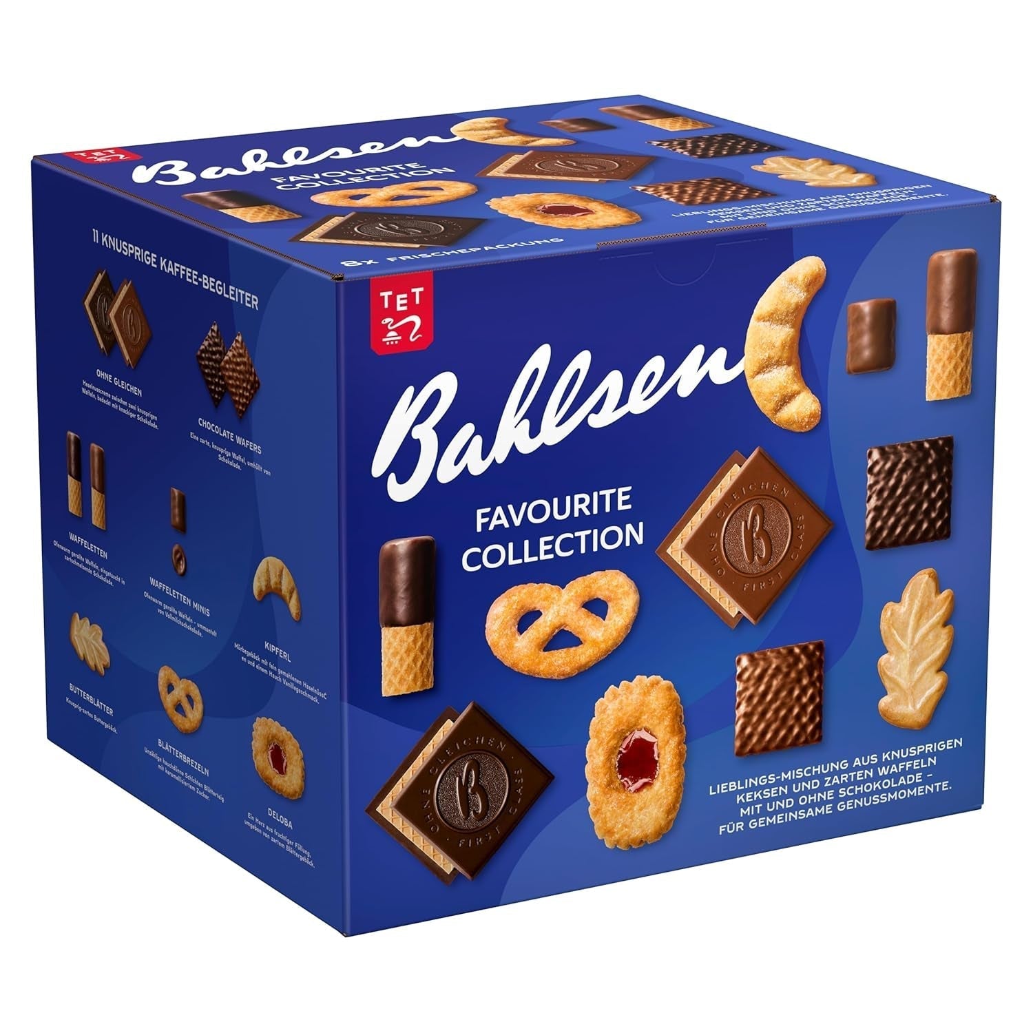Bahlsen Favorite Collection XL 1 Packung knusprige Teig- und Waffelmischung mit Milch- und dunkler Schokolade (8 x 227 g/ 1816 g)