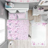 Bettwäsche für Kinder, rosa Sterne, 100 % Baumwolle Bettwäsche - Kinder Naty Shop