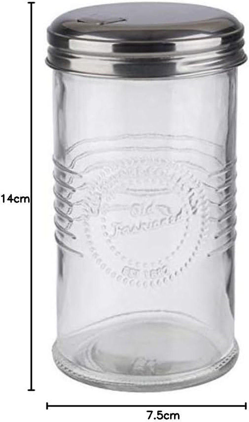 APS 40510 Zuckerspender - OLD FASHIONED, Ø 7,5 cm, H: 14 cm, Glas, 0,35 Liter, Verschluss mit Gewinde aus...