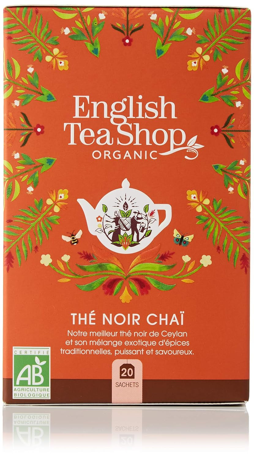 ETS - Chai Schwarzer Tee, Naturland BIO, 20 Teebeutel (2er Pack)