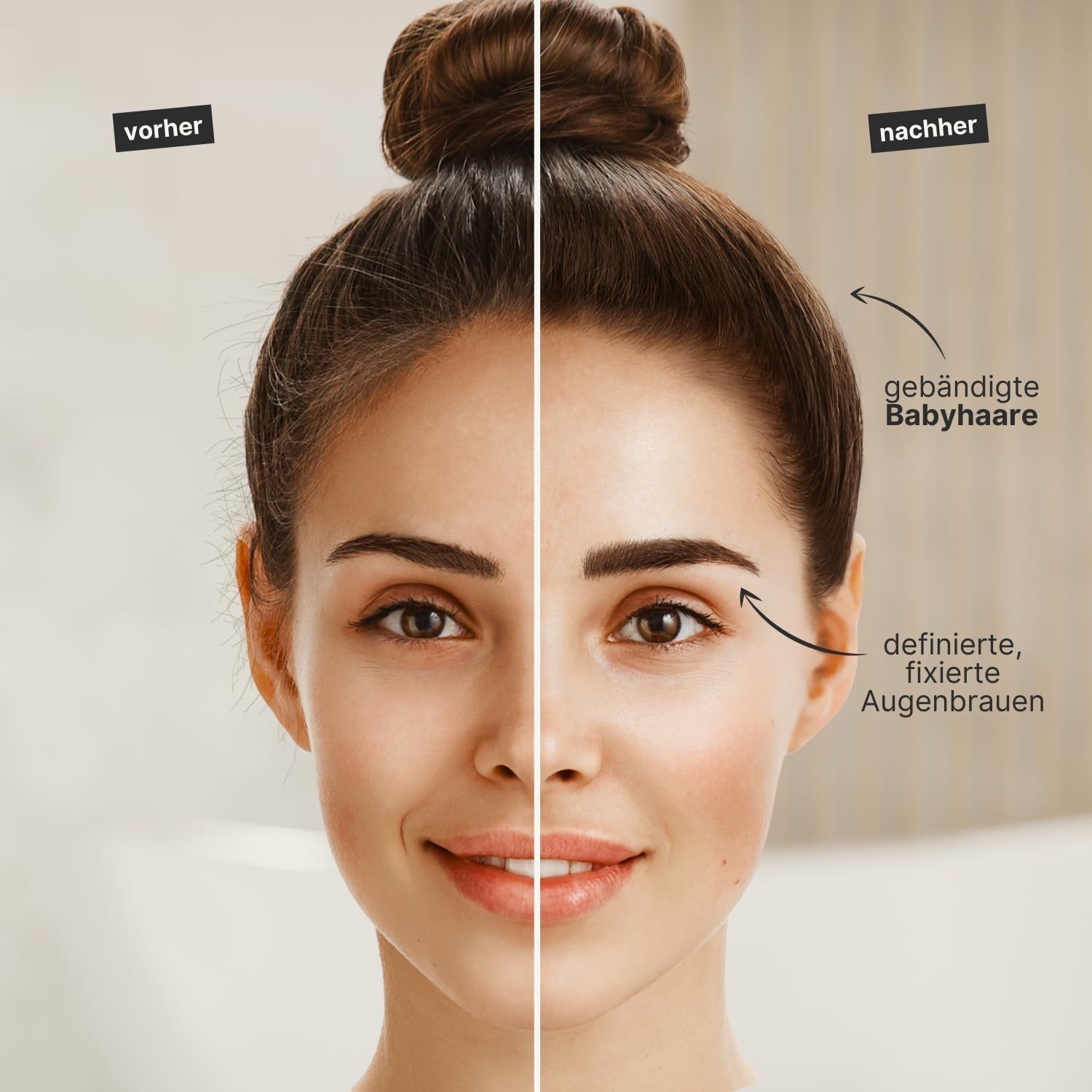 IMPERIO Hair Finishing Stick für Babyhaar – Premium-Mascara für Babyhaar, um feines und kaputtes Haar zu bändigen – 12 ml Transparente Haarfarbe Naty Shop