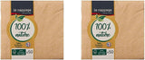 Le Napage 50 Baumwollservietten 25 x 25 cm, 3-lagig, FSC weiß