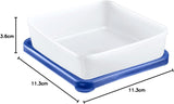 Westmark 4 Frischhalte-/Gefrierbehälter, inklusive Deckel, Fassungsvermögen: je 0,25 l, stapelbar, Kunststoff, Trio, Farbe: transparent/blau, 25042270 Frischhaltedosen Naty Shop