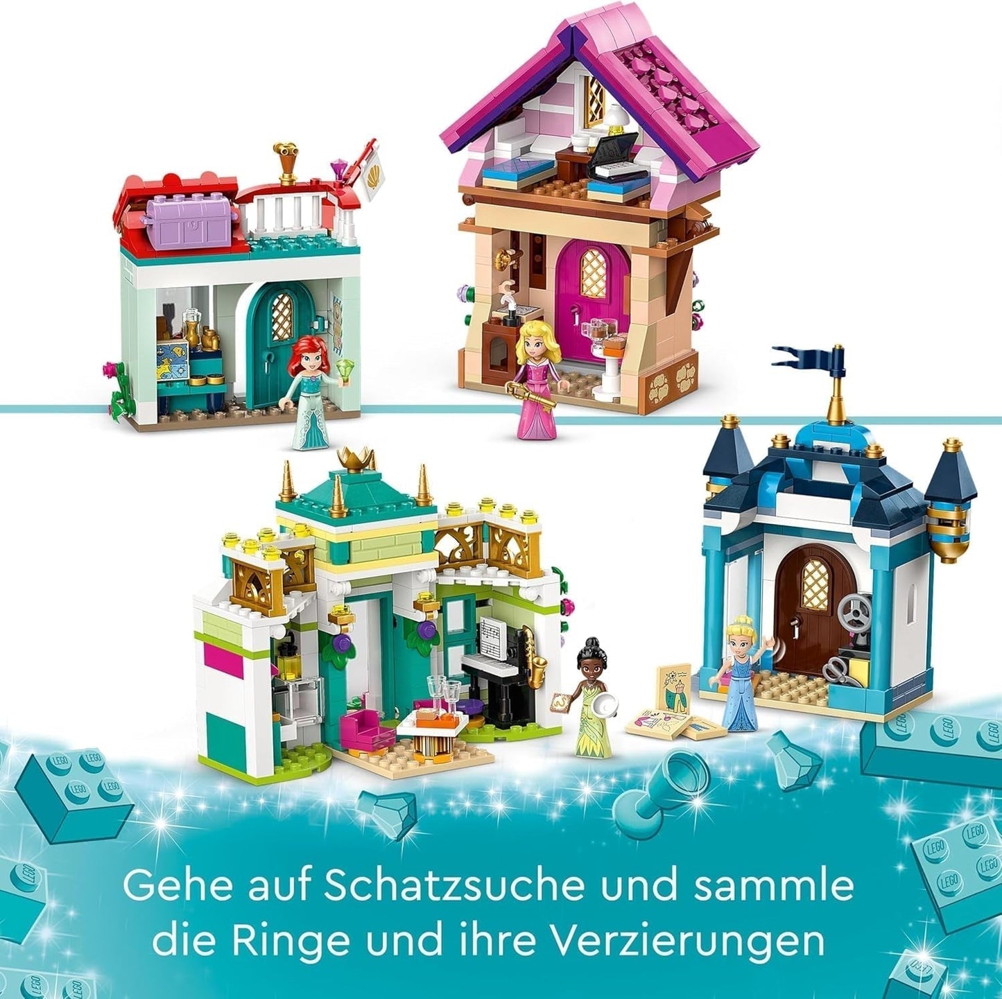 LEGO Disney Princess: Disney Princess Adventure Market, Spielzeughaus mit 4 Puppen, darunter Aschenputtel und Arielle, Spielset mit Schatzkarte, Geschenk für Mädchen und Jungen ab 6 Jahren 43246 Bausets Besuche den LEGO-Store