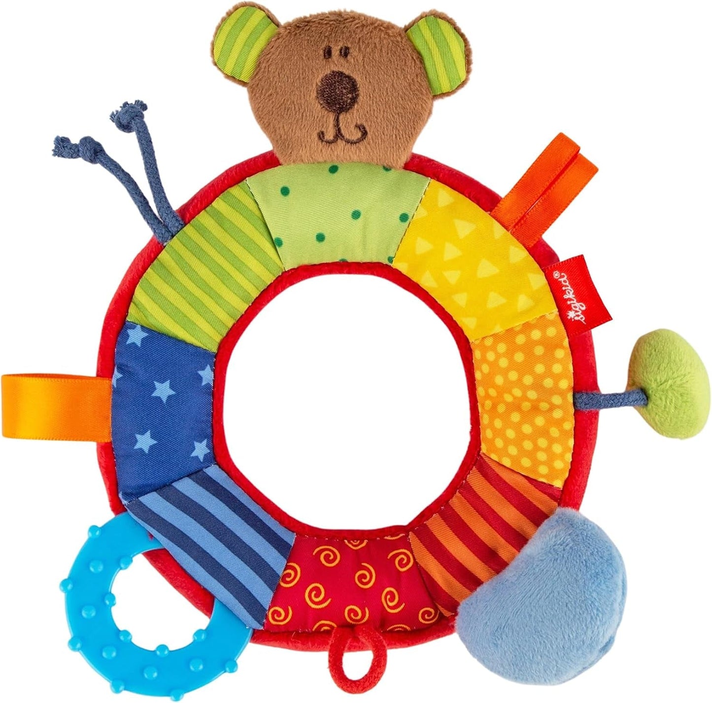 SIGIKID 40490 Aktivring Baby Activity PlayQ Mädchen- und Jungenspielzeug für Kinder ab 3 Monaten empfohlen Mehrfarbig Babyspielzeug Naty Shop Mehrfarbig/Bär
