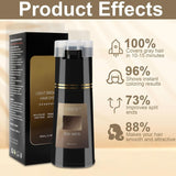 Haarfarben-Shampoo, 3-in-1-Instant-Farbshampoo, Sofort-Haarpflege-Farbshampoo, Schwarzes Haarfarben-Shampoo, Haarfarben-Shampoo (Hellbraun) Naty Shop Haarfärbemittel