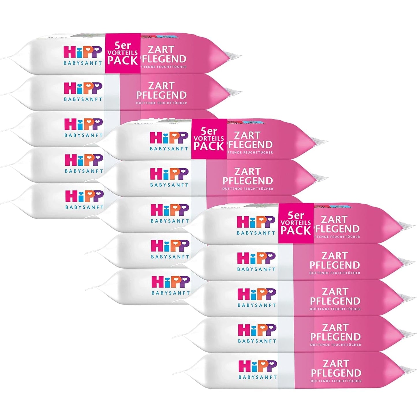 Șervețele umede pentru bebeluși HiPP Babysanft Delicatese, 720 bucăți (3 x 240), cu extract organic de migdale, deosebit de prietenoase cu pielea, pentru curățarea delicată a pielii sensibile a bebelușilor