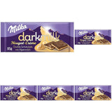 Milka Black Milk – Alpine Zartbitterschokolade mit Milch- und cremiger Nougatfüllung – 85g (5er Pack)