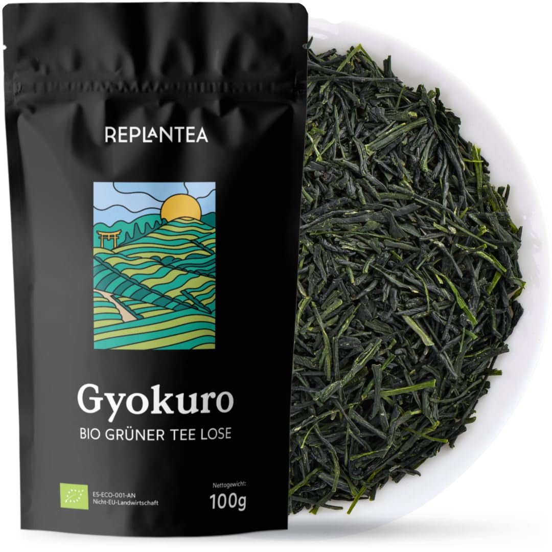 Bio-Gyokuro japanischer Grüntee (100 g) | Premium-Tee in loser Schüttung | Raffinierter Umami-Geschmack und zarte Süße | NEU PFLANZEN