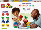 LEGO DUPLO Big Feelings, Bau-Stapelspiel mit 23 bunten Steinen und 4 Figuren, Motorikspielzeug zur Förderung der sozialen und emotionalen Entwicklung kleiner Kinder ab 18 Monaten 10415 Bausets Beuche den LEGO-Store