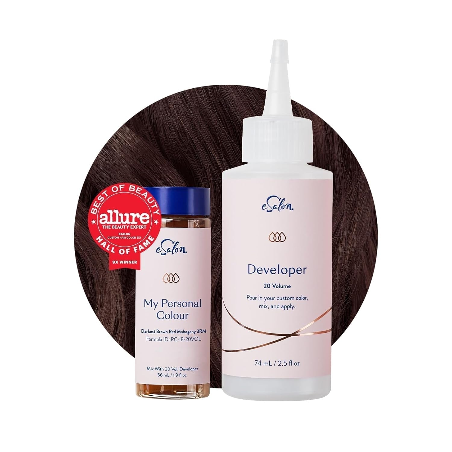 Permanentes Haarfärbeset, 100 % Grauabdeckung, Heimfärbung, 0 % Ammoniak-Haarfärbemittel, multidimensionale Haarfärbemittel, professionelle Haarfärbemittel, Naty Shop Haarfärbemittel, Schwarz-Braun-Rot-Mahagoni, 3 RM