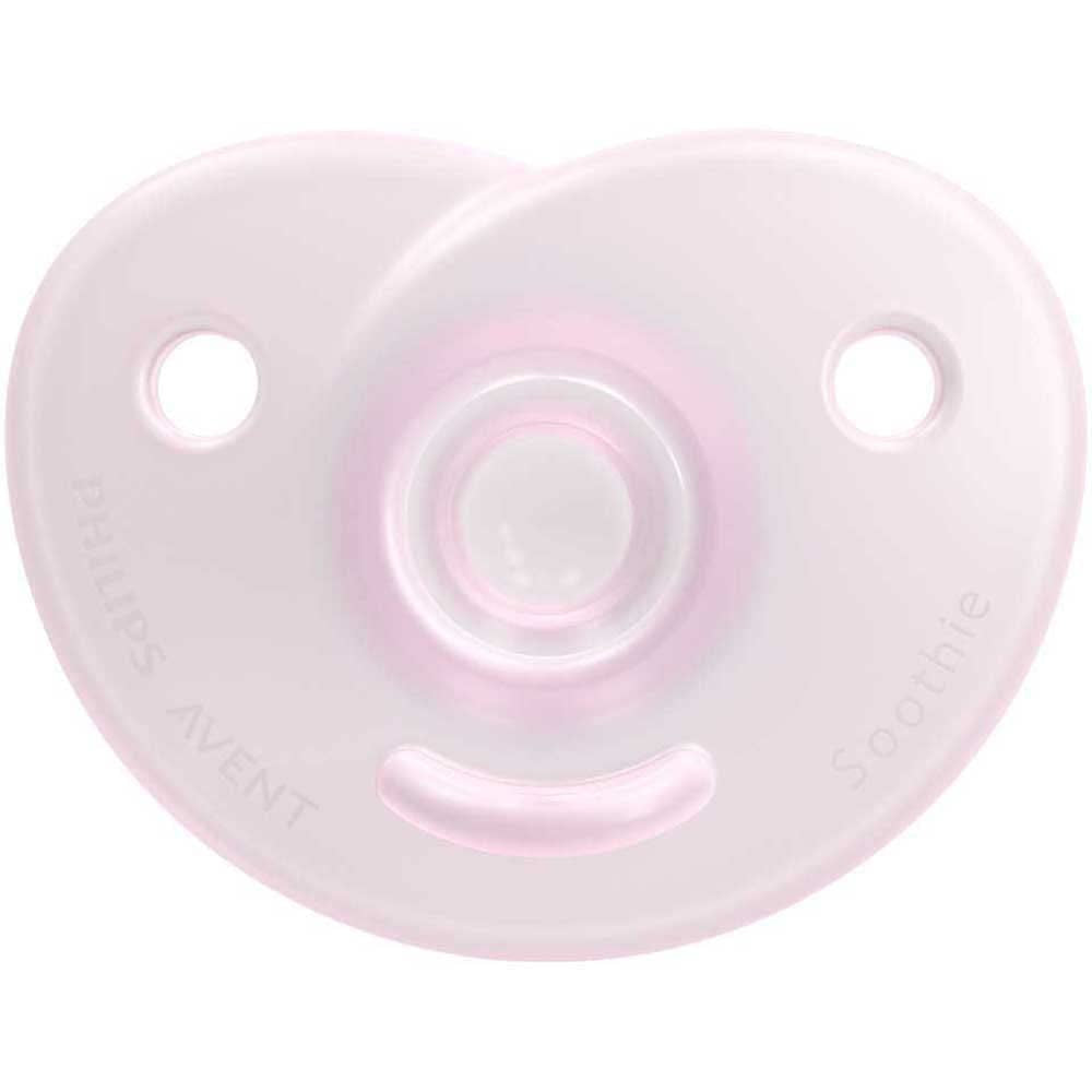 Philips AVENT Soothie – BPA-freier Schnuller für Babys im Alter von 0–6 Monaten, rosa/hellrosa (Modell SCF099/22)