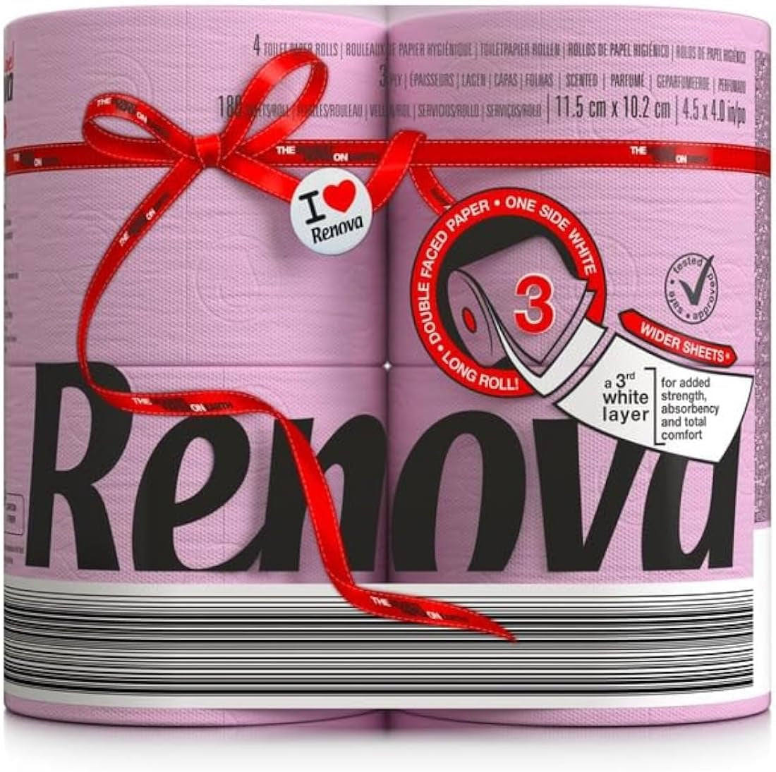 Renova Toilettenpapier, grün, 4 Rollen