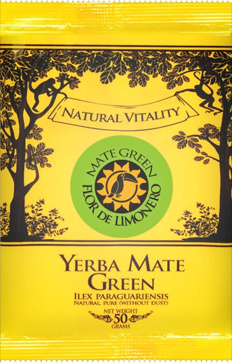 Yerba Mate Teeset für Zwei 150G | Mate-Tee mit Guarana und Früchten | Loseblatt-Yerba-Mate-Tee | Schwarzer, mattierter Keramikbecher 350 ml | Stahlstroh Bombilla Liza 19 cm