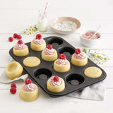 Zenker Cup-Cake-Backblech 12Er Set – Premium Antihaftbeschichtung, Für Perfekte Cupcakes, 385X265X30Mm, Hitzebeständig Bis 230°C Formen und Bleche zum Backen Naty Shop