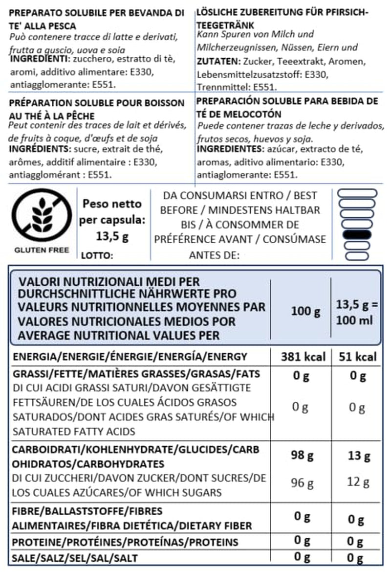 Caffè Vulcanus – 60 Kapseln Teemischung, Geschmacksrichtung: Englischer Tee, Pfirsichtee, Zitronentee und Beerentee – Kapseln kompatibel mit Nescafe Dolce Gusto