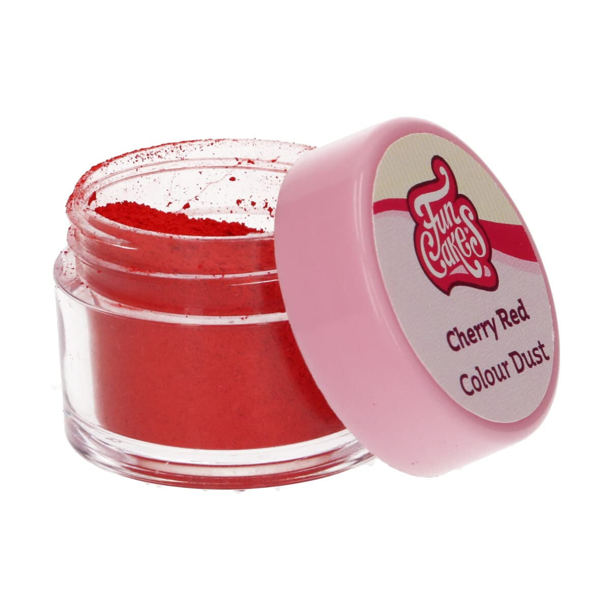 Funcakes Color Dust Cherry Red: Lebensmittelfarbpulver, zum Dekorieren von Kuchen, Halal-zertifiziert