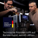 Automatische Espressomaschine Siemens EQ700 classic TP715D01, App-Steuerung, Cold Brew, intuitives Touch-Display, bis zu 10 individuelle Kaffeekreationen als Favoriten, automatische Dampfreinigung, 1500 W, silbergrau