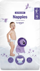 Amazon Ultra Dry Windeln, Größe 1 (2–5 kg) – Monatsbox, Weiß, 96 Stück (2 Packungen à 48 Stück) (ehemals Marke Mama Bear, identisches Produkt)