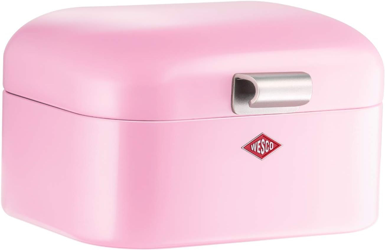 Wesco 235 001 Mini Grandy Brotkorb 17 x 18 x 12 cm (L/B/H) rosa, Edelstahl Frischhalteboxen Naty Shop Pink