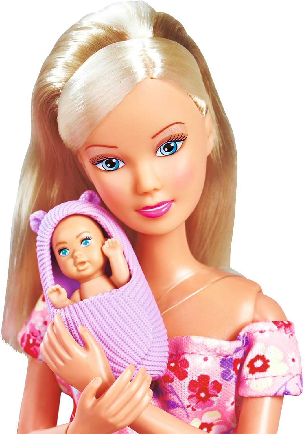 Simba 105733680 Steffi Love Doll Hello Baby (29 cm) – Schwangere Puppe mit wachsendem Bauch, Babypuppe und Zubehör – Spielzeug für Kinder, Mädchen und Jungen ab 3 Jahren