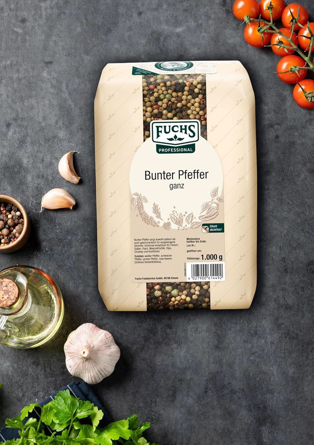 Fuchsfarbener ganzer Pfeffer, 1 kg Condimente Naty Shop