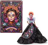 Barbie Signature-Puppe, Día De Muertos 2024 Sammelfigur in schwarzem Kleid und blauem Rüschenoberteil, gesticktem Aufdruck und farbenfrohen Accessoires, HRM72