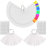 150 Stück Nail Art Tips Ring Stick, Transparente Farbe Karte Platten Nagelleck Display Ring Sticks, Nagel Salon Übungen Display Nail Tips