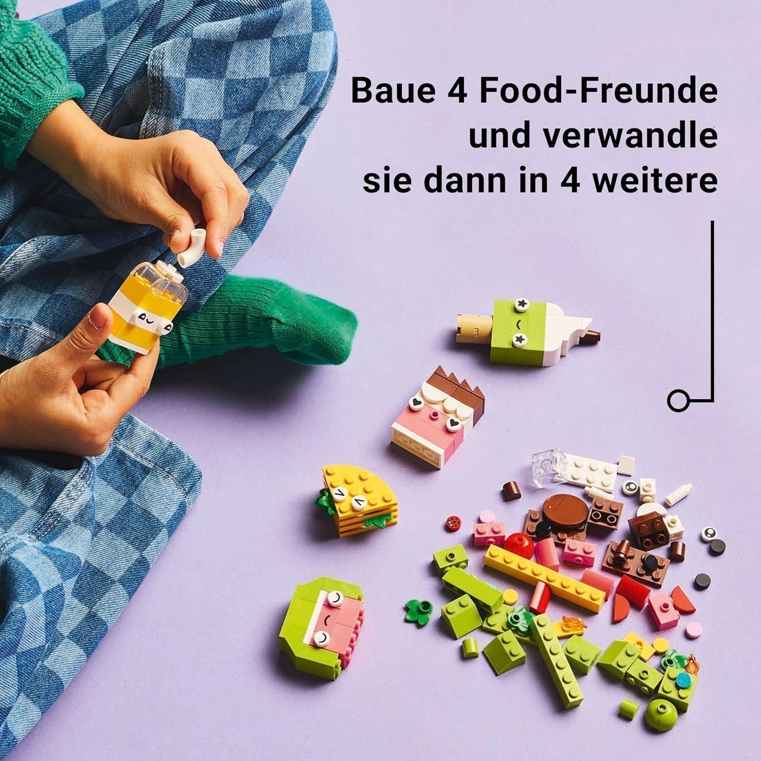 LEGO Classic Bauspaß für kreative Snacks, Lebensmittelspielzeug für fantasievolles Rollenspiel, Bauset für Jungen und Mädchen ab 4 Jahren, Cupcake, Avocado, Eis am Stiel und Taco 11039 Bausätze Besuchen Sie den LEGO-Store