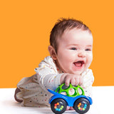 Bright Starts Oball Rassel, Spielzeugauto, Motorikspielzeug für Babys und Kleinkinder ab 3 Monaten, 1 Stück, zufällige Farbe, Blau oder Rot, Babyspielzeug Naty Shop