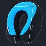 Kine Travel 169803 Gel-Nackenkissen Physiogeprüftes ergonomisches Reisekissen Schwarz & Blau Reisekissen Naty Shop