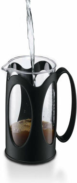 Bodum Kenya Kaffeemaschine – 1 l / 8 Tassen – manuelle French Press aus Borosilikatglas und Edelstahl – spülmaschinenfest – hergestellt in Portugal