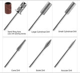 MWOOT Diamant-Nagelbohrer für elektrische Nagelfeilen mit Schleifhülsen, Schleifbändern, Nagelbohrer, Zubehör für künstliche Nägel, Nagelhautentferner
