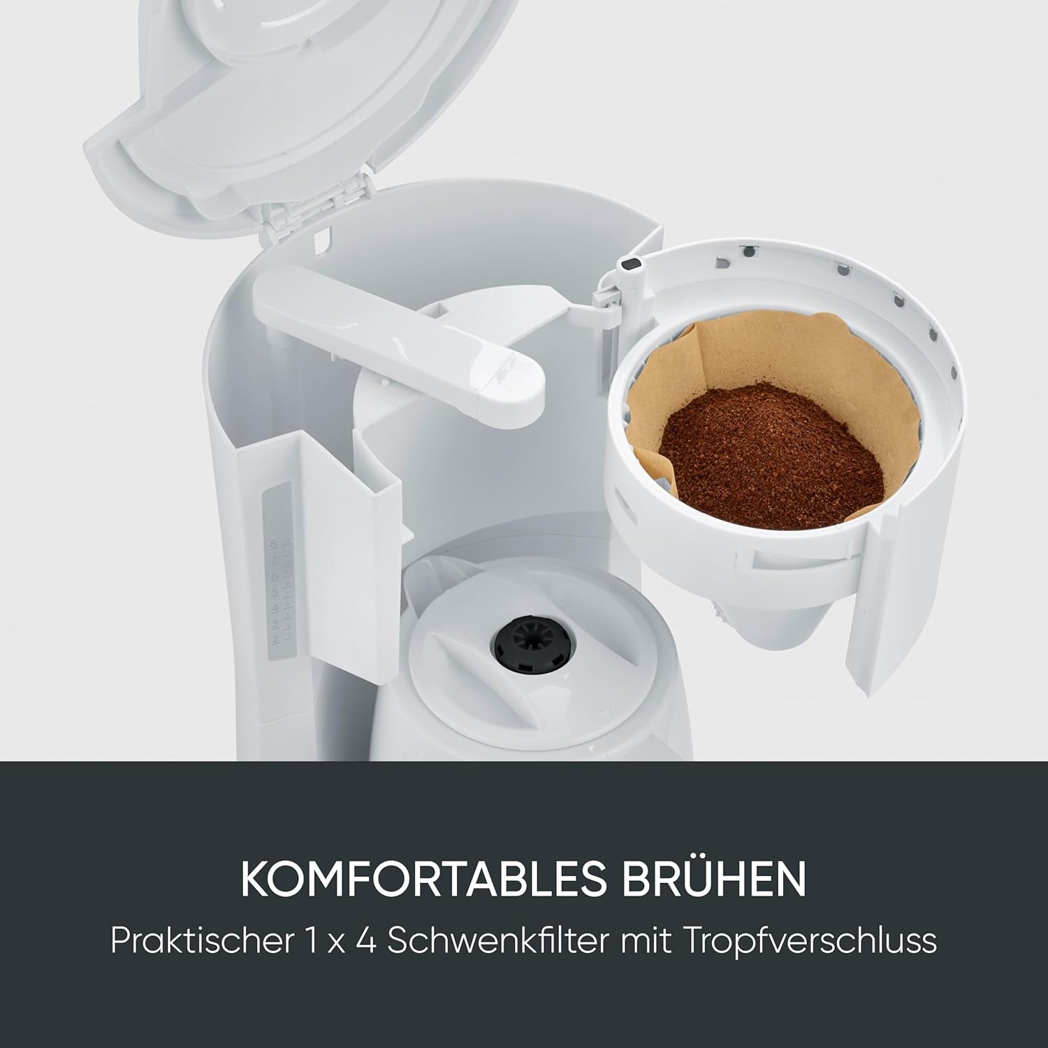 Severin Espressomaschine mit Filter und 2 Thermokannen, Espressomaschine mit Deckel, tropffreies Ausgießen, lange Temperaturhaltung, automatische Abschaltung, 1000 W, ca. 1 Liter, weiß, KA 9309