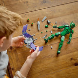 LEGO Marvel Green Goblin Baufigur, Superschurke, bewegliches Bauspielzeug für Kinder ab 8 Jahren, Jungen und Mädchen, Spider-Man-Universum-Set mit Schiebereglern und Kürbisbomben, Superhelden-Geschenkidee 76284 Bausets Besuchen Sie den LEGO-Store