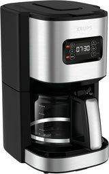 Krups F30908 ProAroma Espressomaschine mit Filter und Glaskaraffe, Fassungsvermögen 1,25 l, 10-15 Tassen, 1050 W, schwarz
