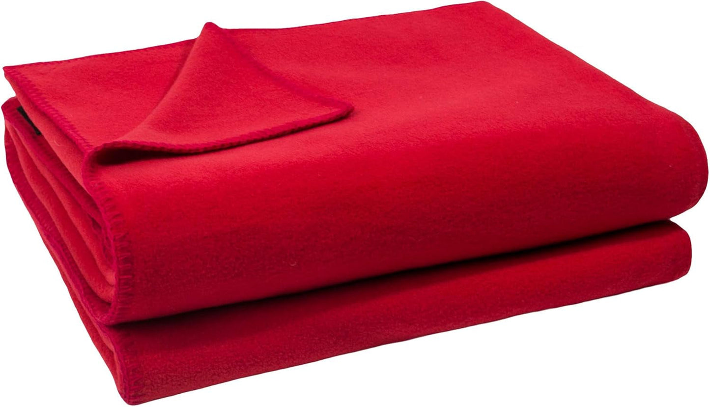 Zoeppritz Decke in der Farbe: Rot, Aus 65 % Polyester, 35 % Viskose hergestellt, Größe: 160X200 Cm, 103291-235-160X200