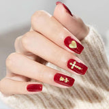 Gold Nagel Charms 80 Stück Kreuz Rose Herz Jungfrau Maria Nagel Edelsteine ​​Metalllegierung Nagelzubehör für Maniküre Design Dekorationen DIY Handwerk
