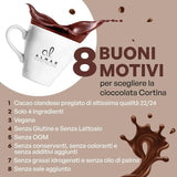 Italienische heiße Schokolade Cortina TART BITTER SCHOKOLADE, 15 Beutel x 30 Gramm Kakao und heiße Schokolade Naty Shop