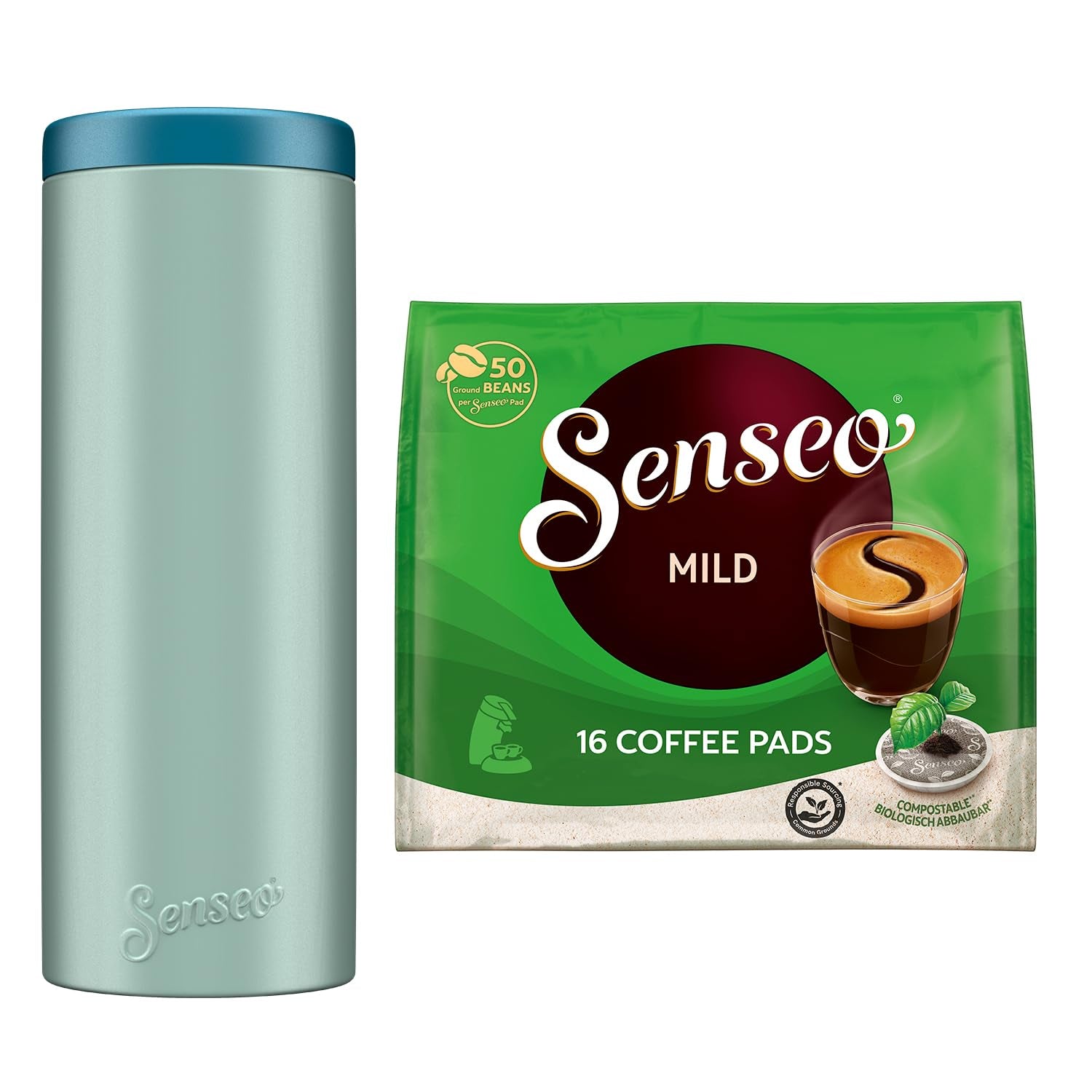 Pads Mild, 10 x 16 Getränke, 160 Kaffeepads, inklusive Pad Dose
