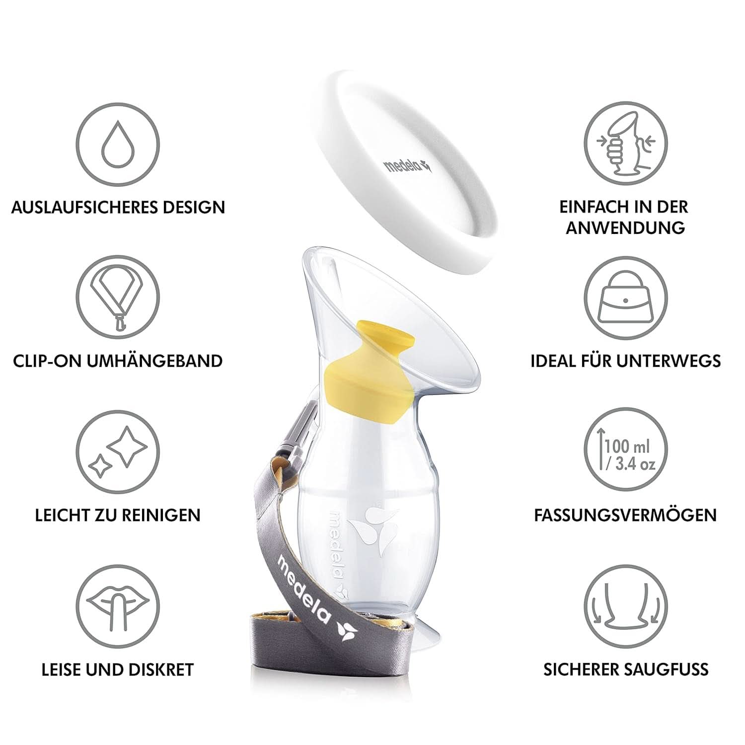 Medela Muttermilchsammler aus Silikon Lebensmittel und Stillzubehör Bebe Naty Shop
