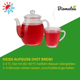 Früchtetee – 100 g Aromatisierte Früchtemischung mit Apfel, Hibiskus und Zimt – Druckverschlussbeutel, ca. 25 Tassen – Ohne Zusatzstoffe, verpackt in Deutschland