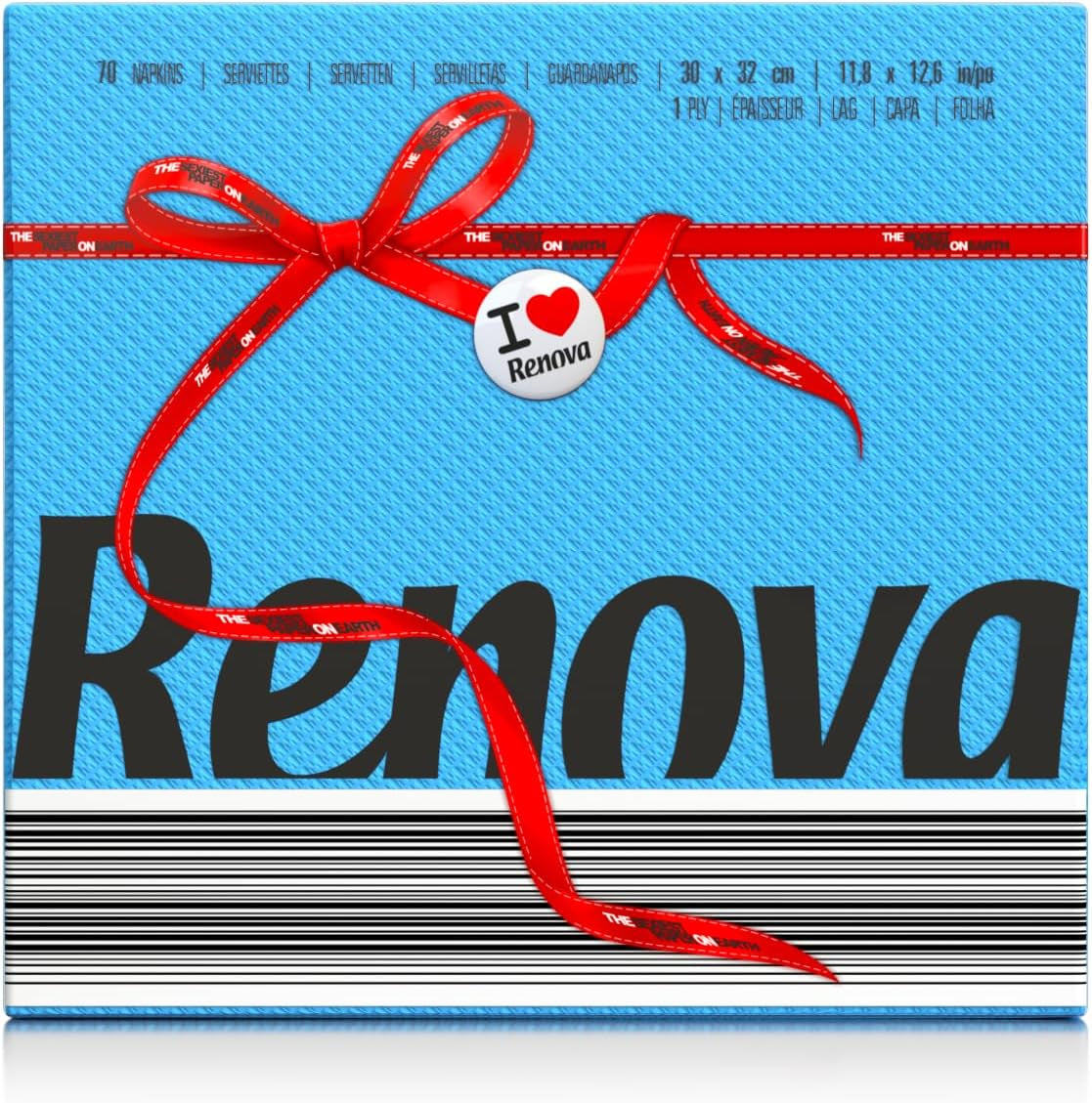 Renova Papierservietten, Red Label Blue 70 Servietten