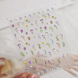Nagelsticker Set - Selbstklebende Nagelaufkleber, Nageldesign Zubehör, Nail Art, Nagelaufkleber Für Fingernägel, Blumen Nagelsticker, Nagel Deko