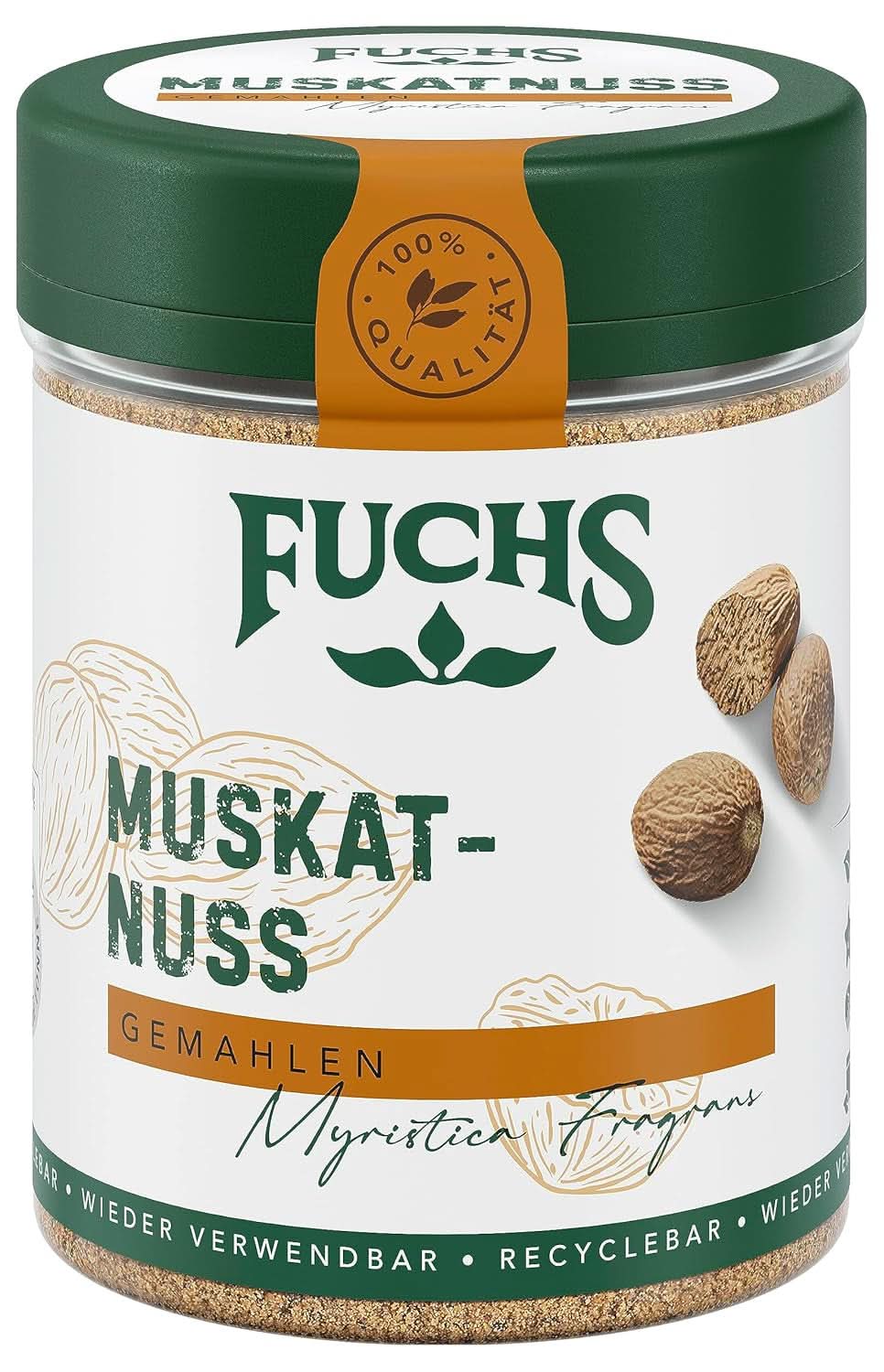 Fuchs Gemahlene Muskatnuss, 50 Gramm Gewürze Naty Shop
