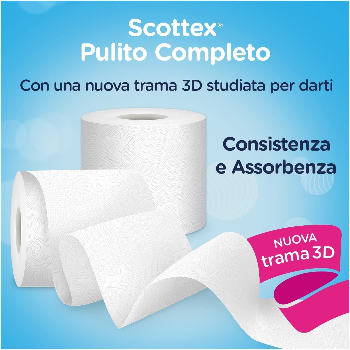 Toilettenpapier, sauber, platzsparend, 64 Rollen
