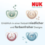 NUK First Choice Nachtschnuller für Babys | 6-18 Monate | Kieferorthopädische Schnuller, die im Dunkeln leuchten | Beruhigt 99 % der Babys** | Nilpferd/Koala | 2 Stück