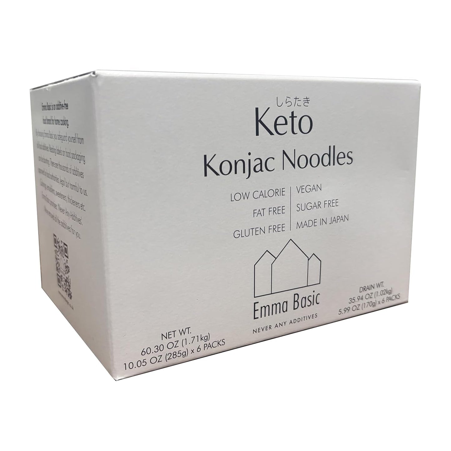 Shirataki-Konjak-Nudeln aus Japan, 6 x 170 g | Keto-Diät | Keine Kohlenhydrate | Glutenfrei. Kalorienarm